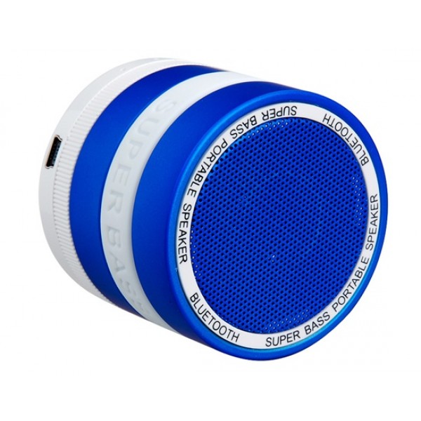 Super Bass Hi-Fi Portable Bluetooth Speaker with TF Card Reader (Blue)