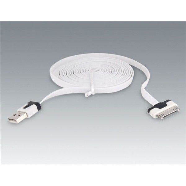 3m USB2.0 Charging Cable for iPhone, iPad, iPod (White)