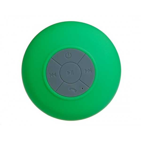 BTS-06 Mini Waterproof Bluetooth v3.0 Shower Speaker with Built-in Microphone & Suction Cup (Green)